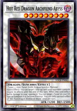 Hot Red Dragon Archfiend Abyss SDCK-EN042 Yu-Gi-Oh! Near Mint 1st Edition - Image 1