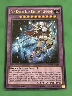 Yu-Gi-Oh! Gem-Knight Lady Brilliant Diamond CORE-EN047 Ultra Rare 1st Ed Nr Mint - Image 1