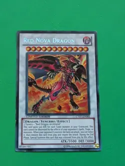 Yugioh TCG Red Nova Dragon CT07-EN005 Limited Edition Secret Rare LP - Image 1