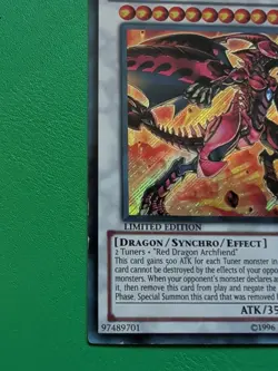 Yugioh TCG Red Nova Dragon CT07-EN005 Limited Edition Secret Rare LP - Image 2