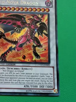 Yugioh TCG Red Nova Dragon CT07-EN005 Limited Edition Secret Rare LP - Image 3