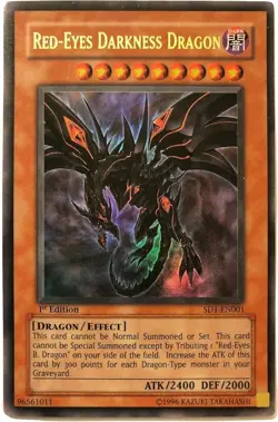 Red-Eyes Darkness Dragon Yu-Gi-Oh! SD1-EN001 1st Ultra Rare - Image 1