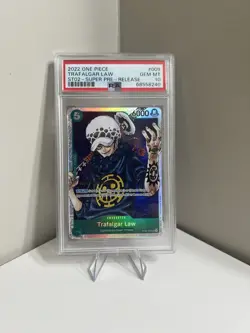 One Piece 2022 Super Pre-Release Trafalgar Law ST02-009 English PSA 10 GEM MT - Image 1