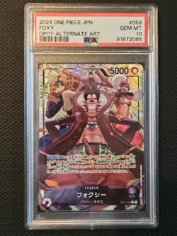 PSA 10 Foxy OP07-059 Leader Parallel 500 Years in the Future ONE PIECE Card - Image 1