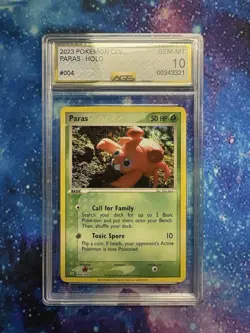 Paras 004/034 2023 Trading Card Game Classic Holo Venusaur Lugia GEM MINT 10 AGS - Image 1