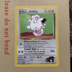 Pokemon TCG Erika's Clefairy 25/132 Gym Heroes Non-Holo Rare Card - MP - Image 2