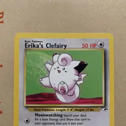 Pokemon TCG Erika's Clefairy 25/132 Gym Heroes Non-Holo Rare Card - MP - Image 3