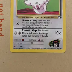Pokemon TCG Erika's Clefairy 25/132 Gym Heroes Non-Holo Rare Card - MP - Image 4