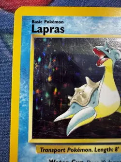 Lapras Pokemon Card Holo WOTC 10/62 Fossil Rare Vintage 1999 Sugimori MP - Image 3