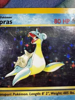 Lapras Pokemon Card Holo WOTC 10/62 Fossil Rare Vintage 1999 Sugimori MP - Image 4