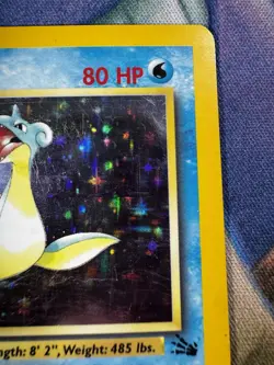 Lapras Pokemon Card Holo WOTC 10/62 Fossil Rare Vintage 1999 Sugimori MP - Image 5