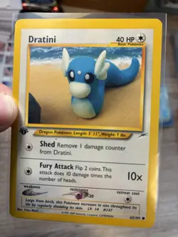 Dratini 63/105 Neo Destiny 1st Edition Pokemon Single Card - Image 3