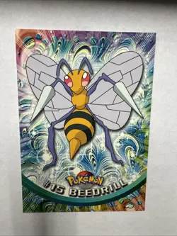 Beedrill Non-Foil Topps Pokemon Card #15 TV Animation Series 1 LP - Image 1