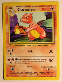 Charmeleon Dutch Base Set Uncommon 24/102 Moderately Played - Pokemon Card - Image 1