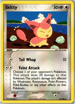 Pokemon Card - Skitty 41/100 Crystal Guardians Uncommon Lightly Played - Image 1