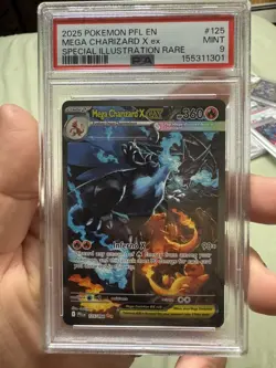 PSA 9 MINT Mega Charizard X ex 125/094 SIR - Phantasmal Flames TCG Pokemon Card - Image 1