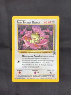 Pokemon Cards: Wizards Black Star Promo: Team Rocket's Meowth 18 - Image 1