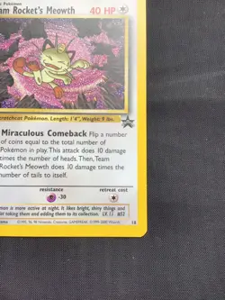 Pokemon Cards: Wizards Black Star Promo: Team Rocket's Meowth 18 - Image 4
