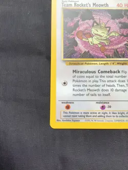 Pokemon Cards: Wizards Black Star Promo: Team Rocket's Meowth 18 - Image 5