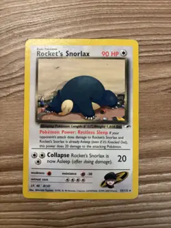 Pokemon TCG Rockets Snorlax 33/132 Gym Heroes Unlimited Card, b - Image 1