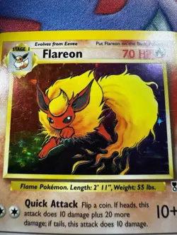 Flareon 10/110 Legendary Collection Holo Rare Pokemon Card Vintage Himeno 2002 - Image 2