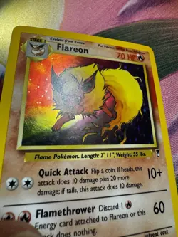 Flareon 10/110 Legendary Collection Holo Rare Pokemon Card Vintage Himeno 2002 - Image 4