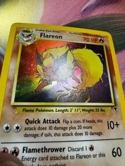 Flareon 10/110 Legendary Collection Holo Rare Pokemon Card Vintage Himeno 2002 - Image 5
