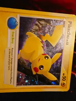 HP Pokemon (Holo-Bleed) PIKACHU Card POP SERIES-6 Set #9/17 Cosmos Foil Promo - Image 2