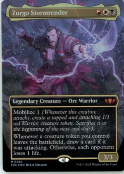 Zurgo Stormrender (Borderless) 10 Mythic Commander: Tarkir: Dragonstorm Foil NM - Image 2