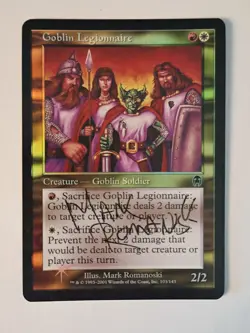 Magic The Gathering - 1x Signed Foil Goblin Legionaire (mtg) Apocalypse - Image 1