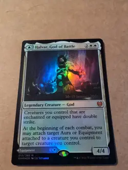 Halvar, God Of Battle Kaldheim Prerelease Card Foil Stamped - Image 1