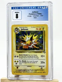 Jolteon Pokemon Card (1999) Jungle 4/64 Holo CGC 8 NM/MINT - Image 1