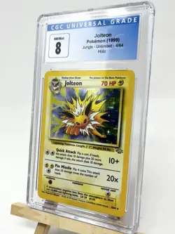 Jolteon Pokemon Card (1999) Jungle 4/64 Holo CGC 8 NM/MINT - Image 2