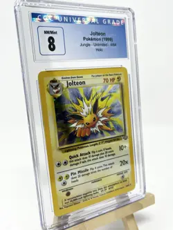 Jolteon Pokemon Card (1999) Jungle 4/64 Holo CGC 8 NM/MINT - Image 3