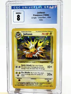 Jolteon Pokemon Card (1999) Jungle 4/64 Holo CGC 8 NM/MINT - Image 5