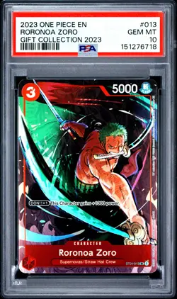 Roronoa Zoro 013 One Piece Gift Collection 2023 One Piece PSA 10 - Image 1
