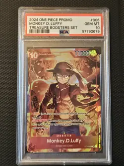 PSA 10 2024 One Piece Monkey D. Luffy Treasure Boosters Set #ST10-006 - Image 1