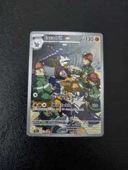 Pokemon Excadrill TCG Temporal Forces Holo Illustration Card 174/162 - Image 1