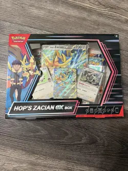 Pokemon TCG Hop's Zacian ex Box BRAND NEW With 4 Promo Cards + 4 Booster Packs!! - Image 1