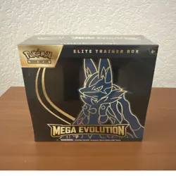 Pokemon Mega Evolution Elite Trainer Box Lucario English TCG 45 Cards 2024 - Image 1