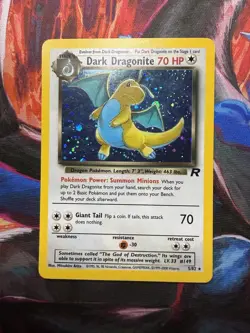 Dark Dragonite Holo 5/82 Team Rocket Pokemon Card WOTC Vintage LP/NM - Image 1