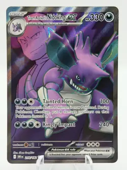 Team Rocket's Nidoking EX SV10: Destined Rivals 216/182 Pokemon Card Holo - Image 1