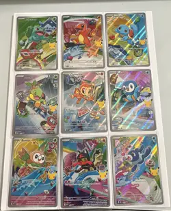 Pokemon 2026 First Partner Illustration Collection Series 1 Promo Set (9 Cards) - Image 1