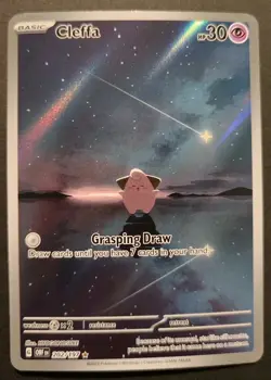 Pokemon TCG Cleffa Obsidian Flames Illustration Rare Holo Card 202/197 NM - Image 1