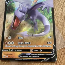 Pokemon Card Aerodactyl V 092/196 Lost Origin SWSH Holo Rare V NM *99p Start* - Image 5