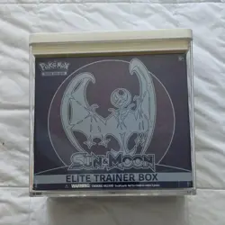 Pokemon Sun & Moon Elite Trainer Box Lunala Sealed English 65 Cards Kit - Image 1