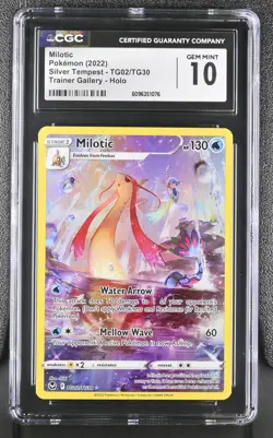 CGC 10 Milotic TG02/TG30 Silver Tempest Trainer Gallery Pokemon Card - Image 1