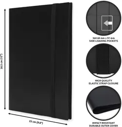 Card Binder, 9 Pocket Trading Card Album Folders,20 Pages, 360 Cards Pocket's - Image 1