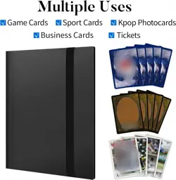 Card Binder, 9 Pocket Trading Card Album Folders,20 Pages, 360 Cards Pocket's - Image 3