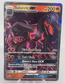 Pokemon TCG Card Salazzle GX Sun & Moon SM63 Holo Ultra Rare Promo GX NM - Image 1